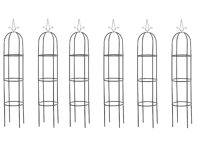 Lot de 6  Treillis - Métal &  - Noir - Romantika V2