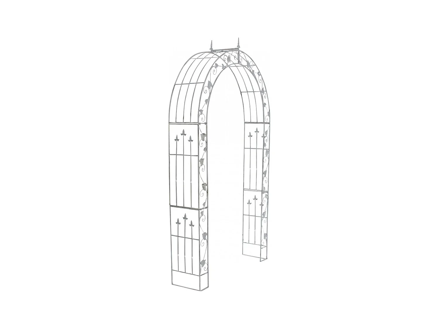Arche à rosiers - Métal & Métal - Blanc antique - Emma