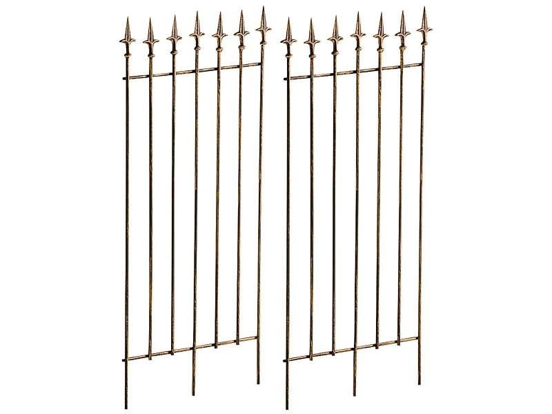 2er Set Rankgitter - Metall - bronze - Elisa