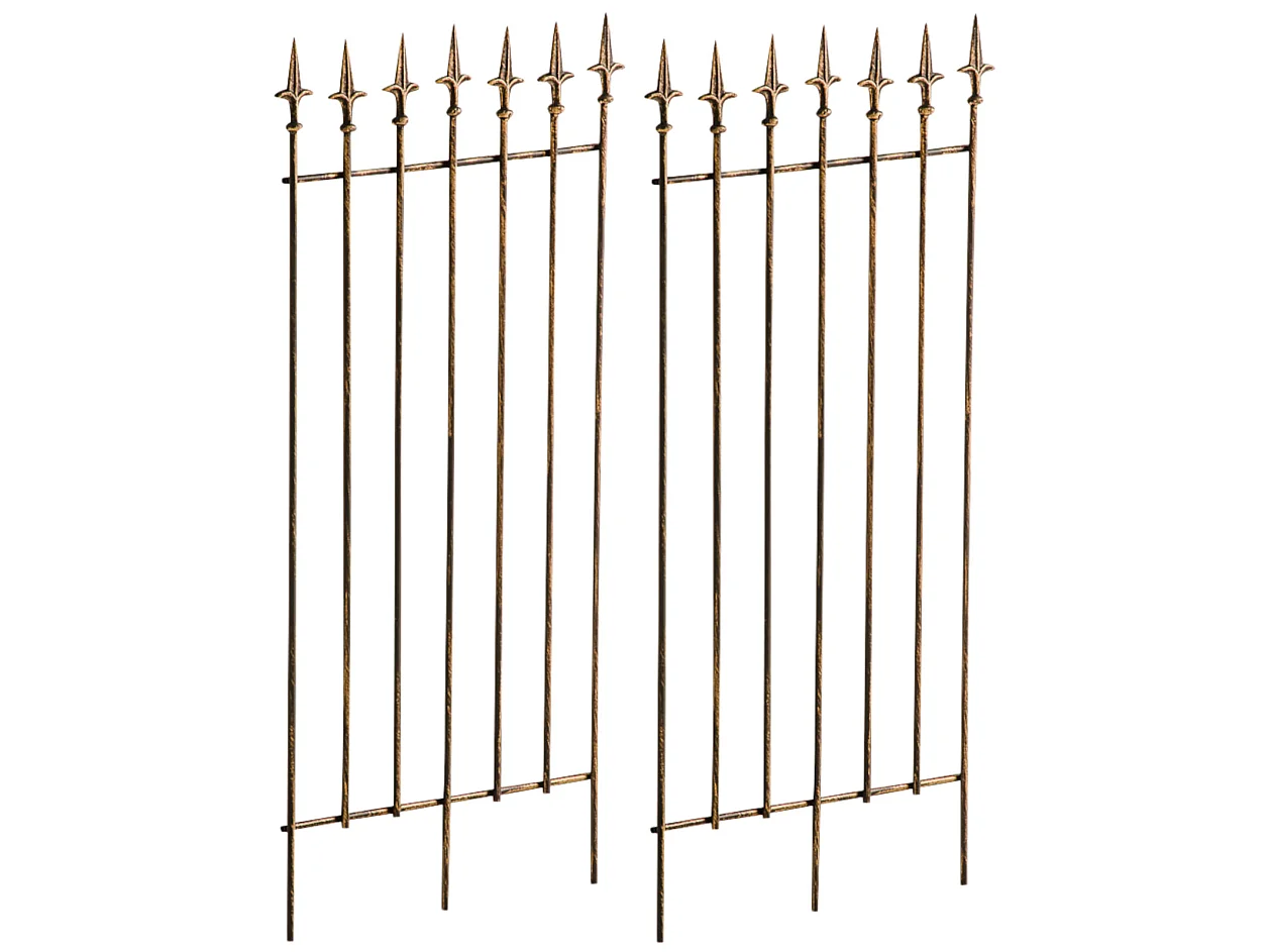 2er Set Rankgitter - Metall - bronze - Elisa