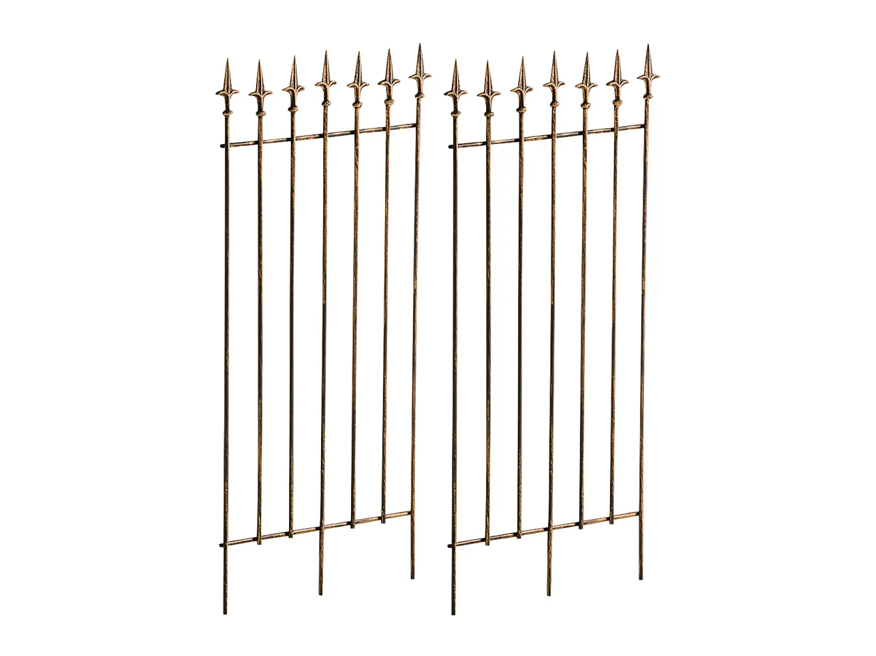 Lot de 2 Treillis - Métal - Bronze - Elisa