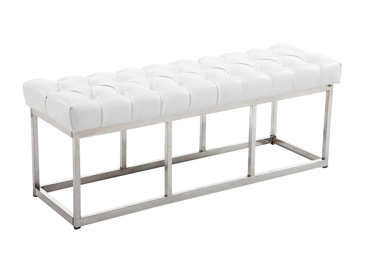 Bankzitting - Kunstleer & Roestvrij staal - wit - Amun