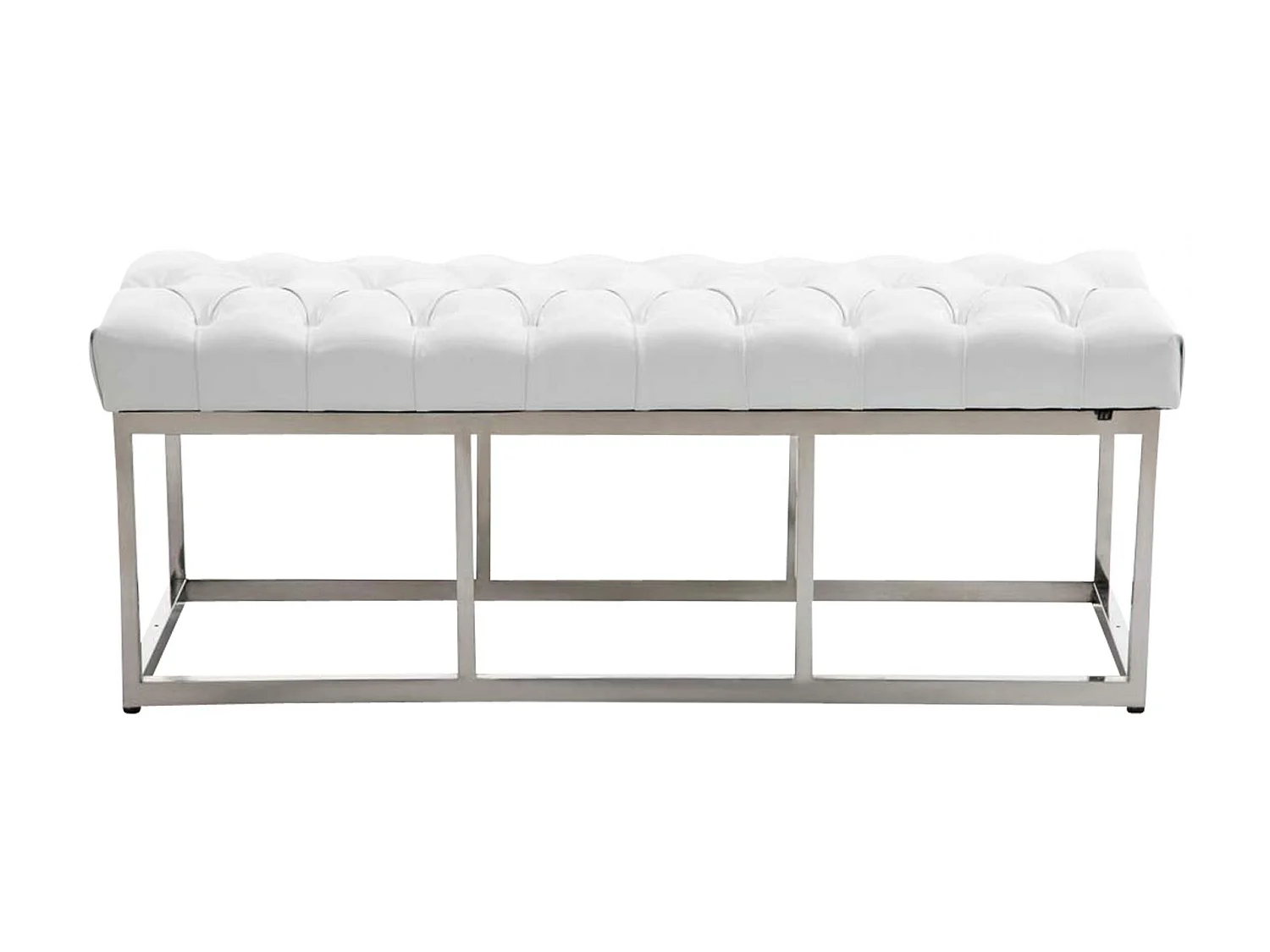 Bankzitting - Kunstleer & Roestvrij staal - wit - Amun