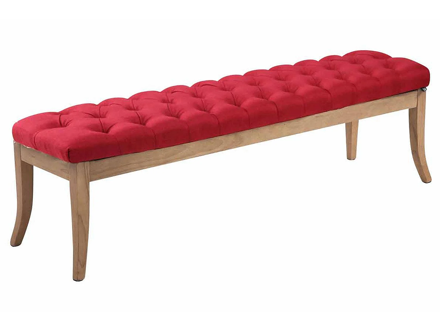 Banquette - Tissu & Bois - Rouge - Ramses