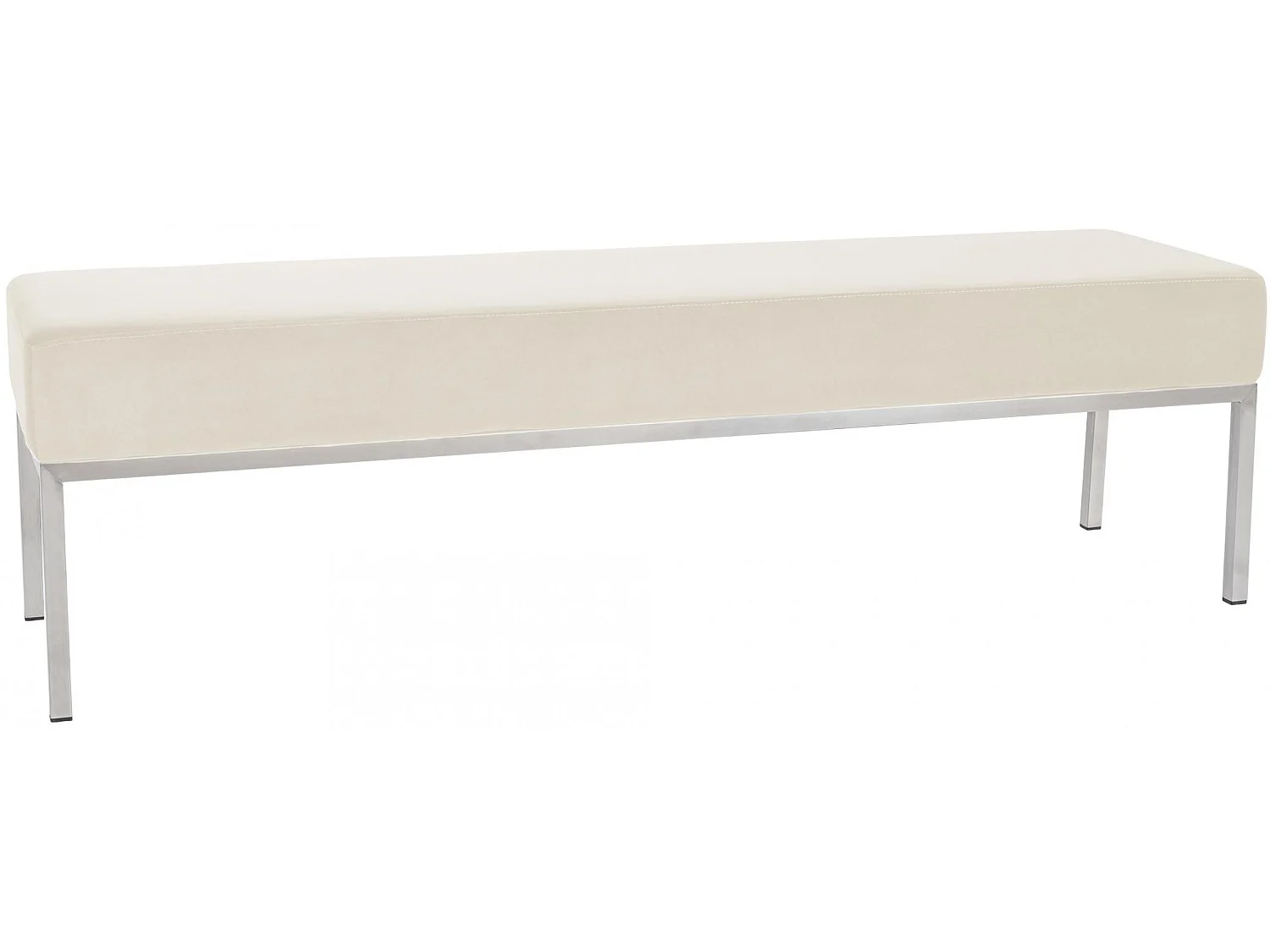 Banquette - Velours & Acier inoxydable - Crème - Lamega