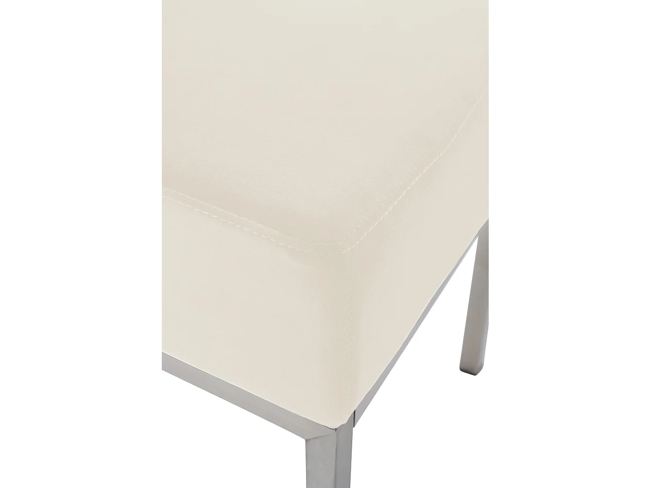 Banquette - Velours & Acier inoxydable - Crème - Lamega