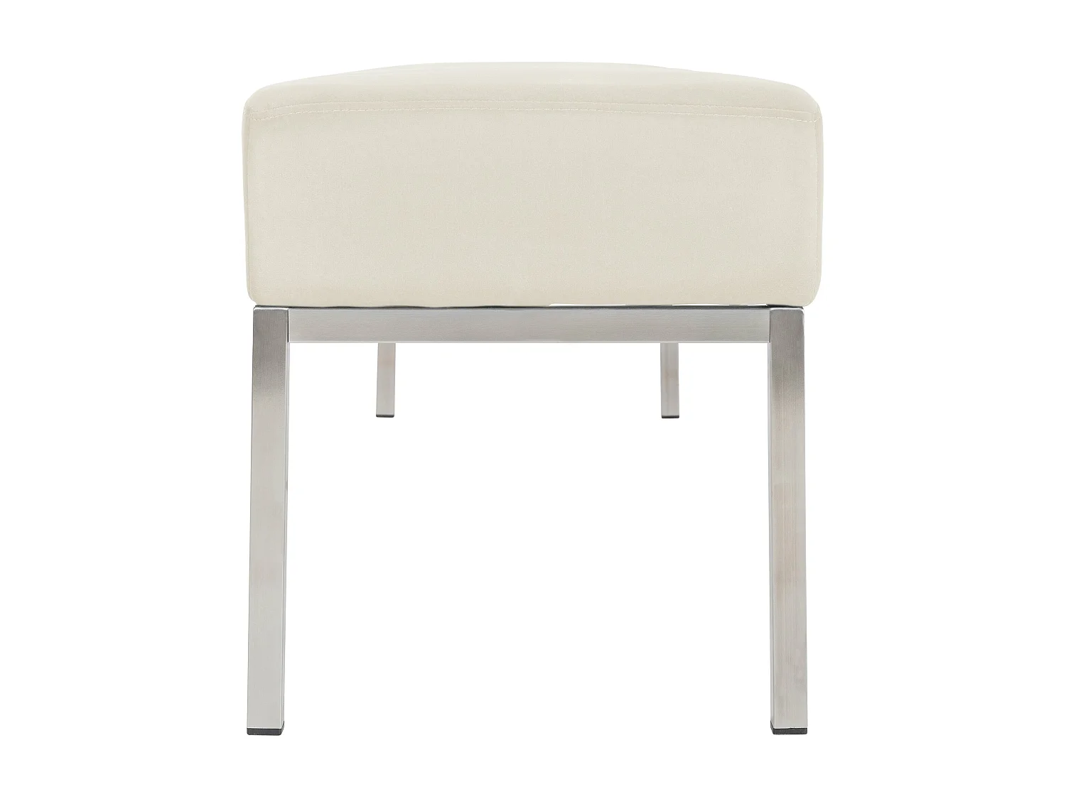 Banquette - Velours & Acier inoxydable - Crème - Lamega