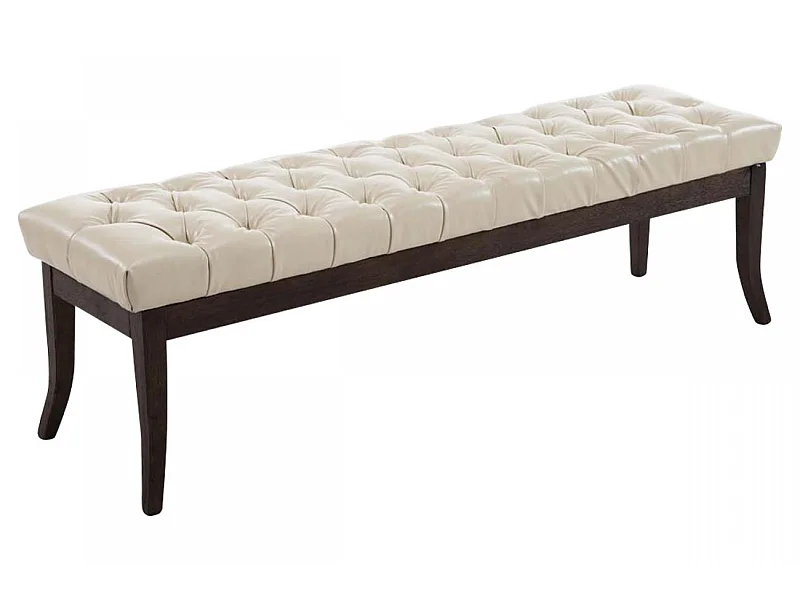 Banquette - Similicuir & Bois - Crème - Ramses