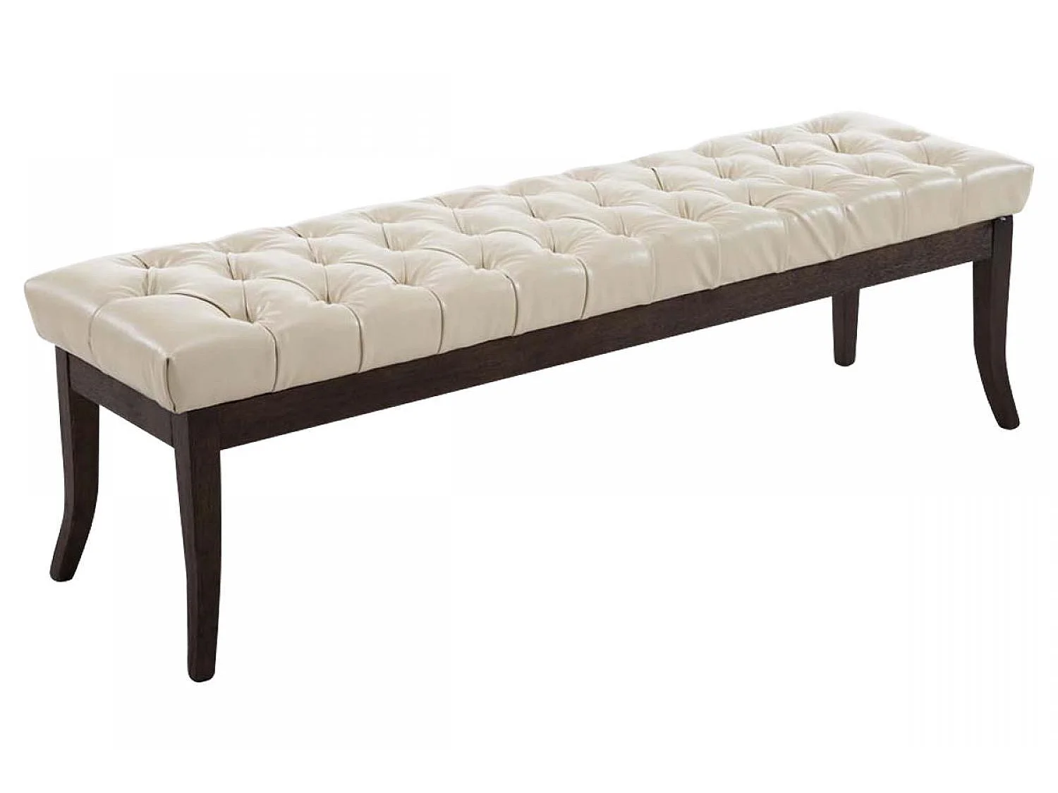 Banquette - Similicuir & Bois - Crème - Ramses