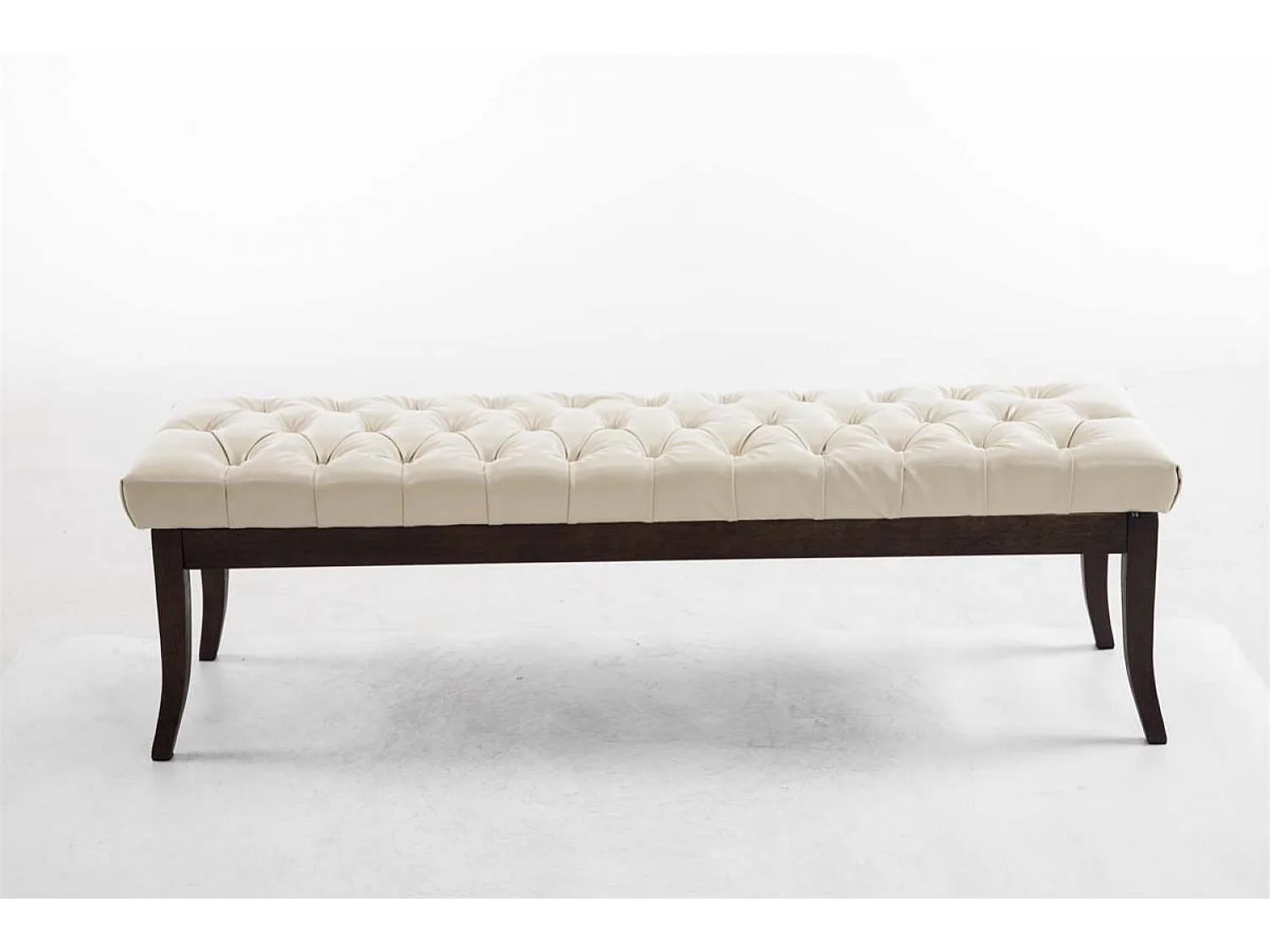 Banquette - Similicuir & Bois - Crème - Ramses