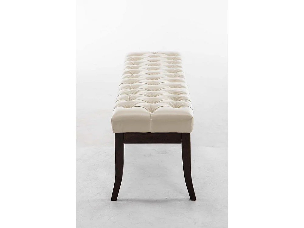 Banquette - Similicuir & Bois - Crème - Ramses