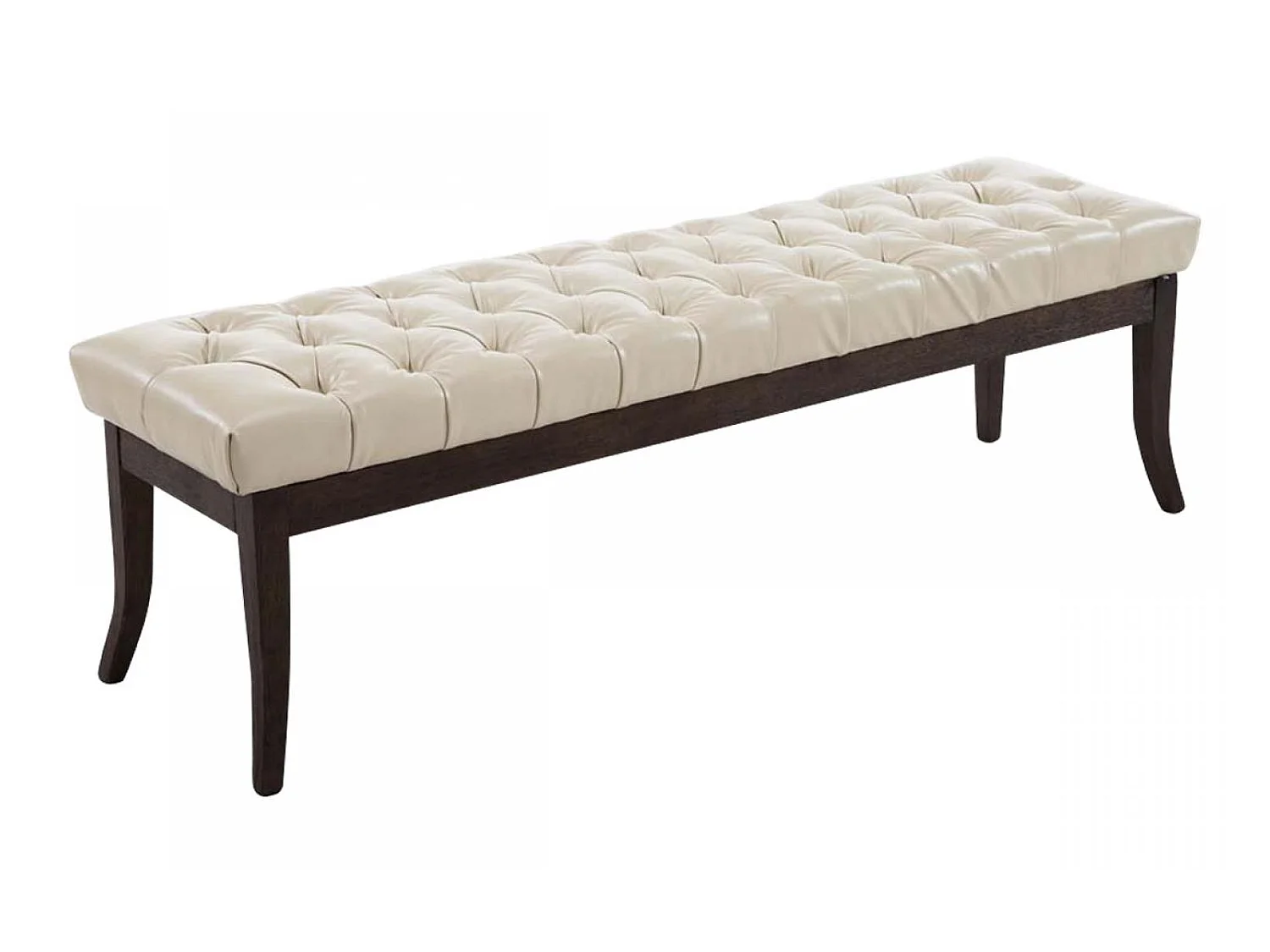Banquette - Similicuir & Bois - Crème - Ramses