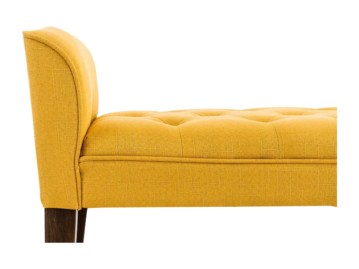 Banquette - Similicuir & Bois - Jaune - Cleopatra