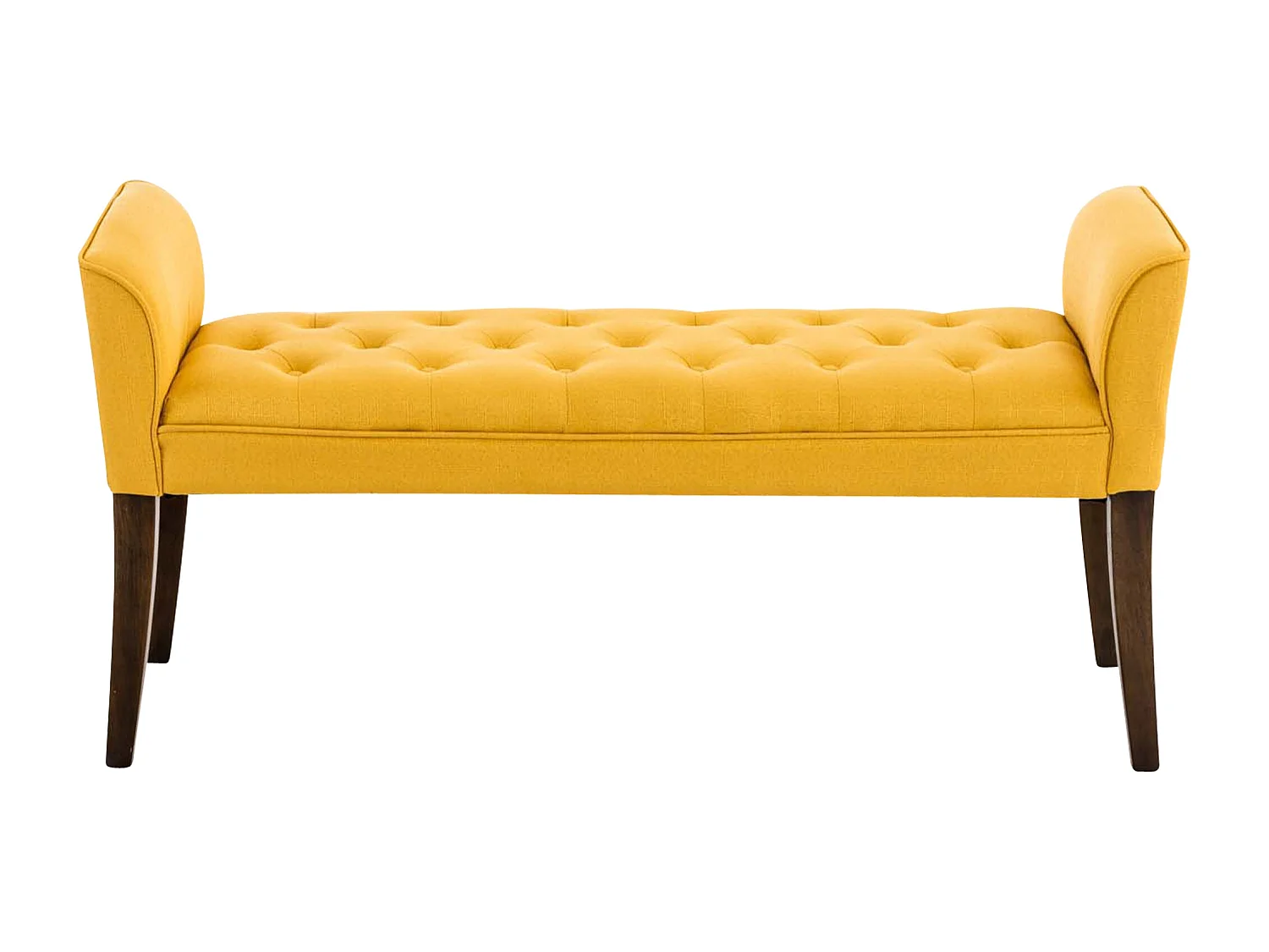 Banquette - Similicuir & Bois - Jaune - Cleopatra