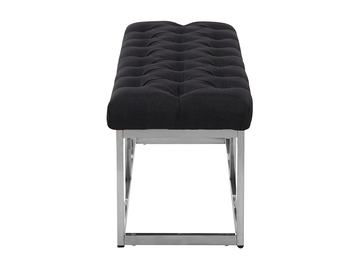 Bankzitting - Stof & Roestvrij staal - zwart - Amun