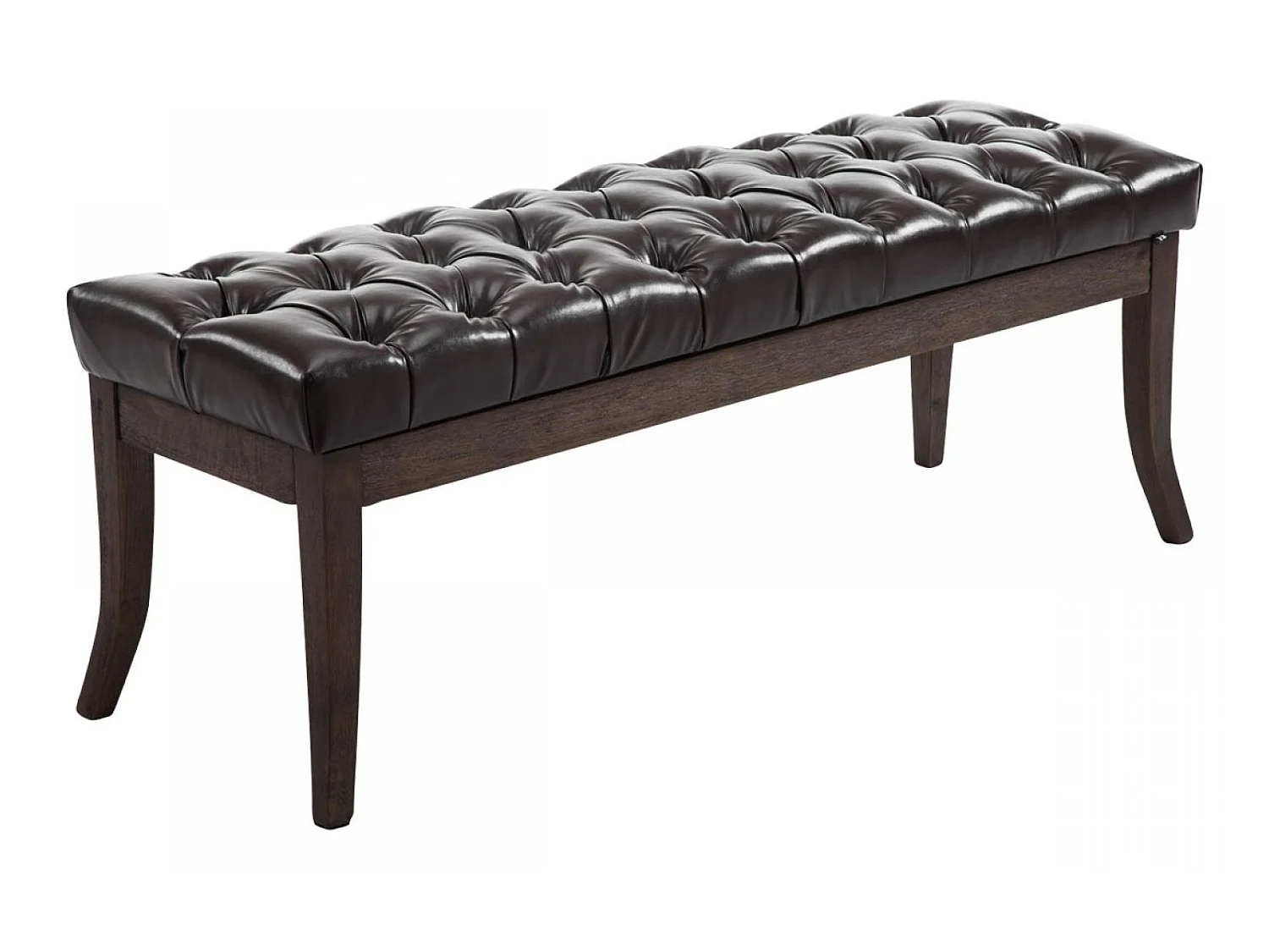 Banquette - Similicuir & Bois - Marron - Ramses