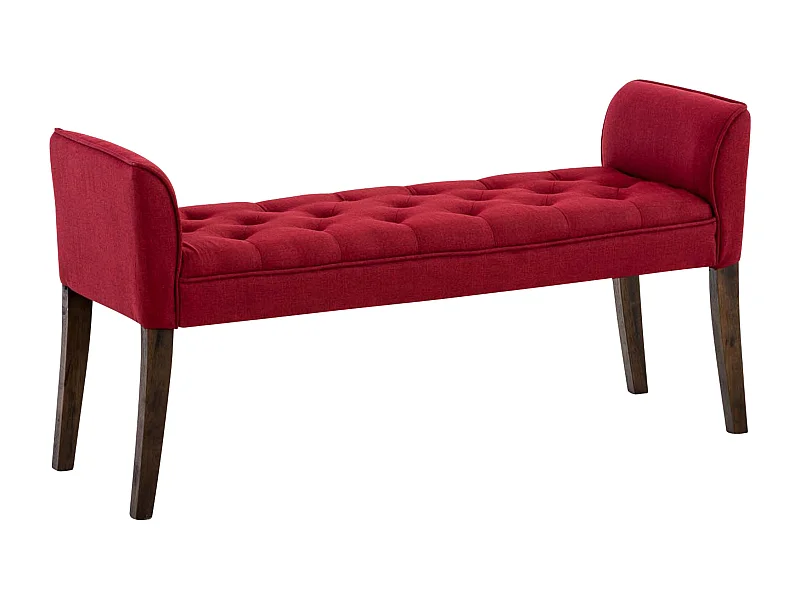 Banquette - Similicuir & Bois - Rouge - Cleopatra