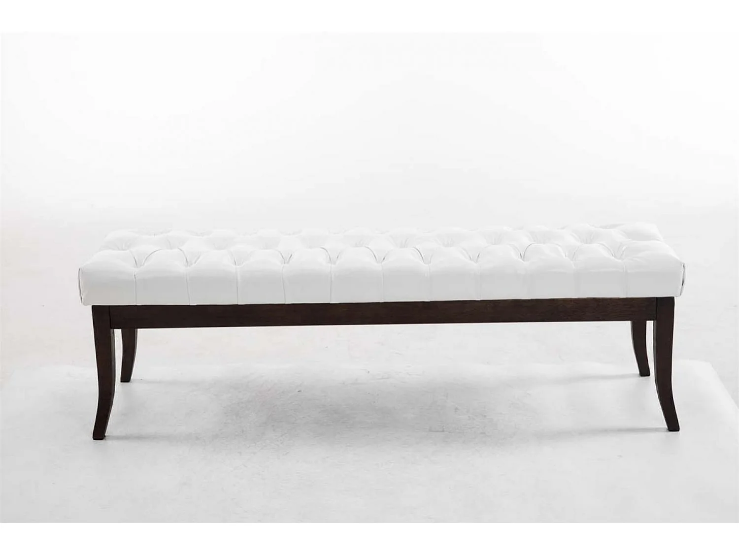 Banquette - Similicuir & Bois - Blanc - Ramses