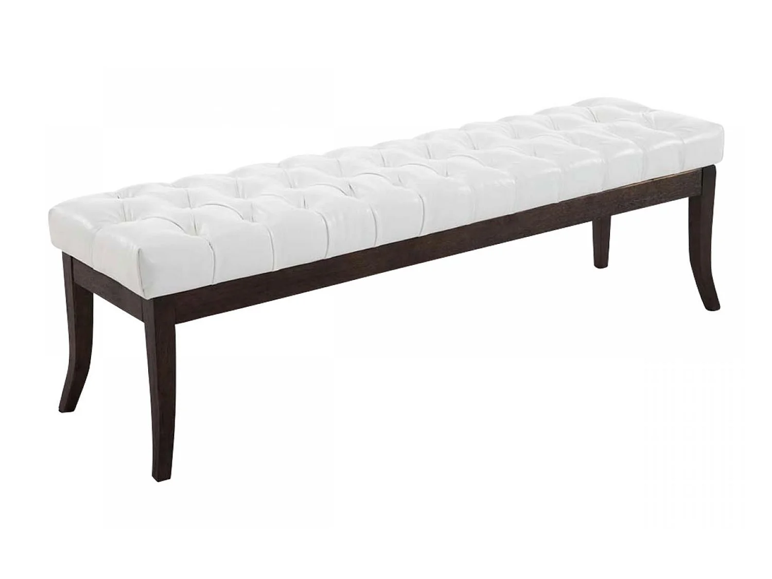 Banquette - Similicuir & Bois - Blanc - Ramses