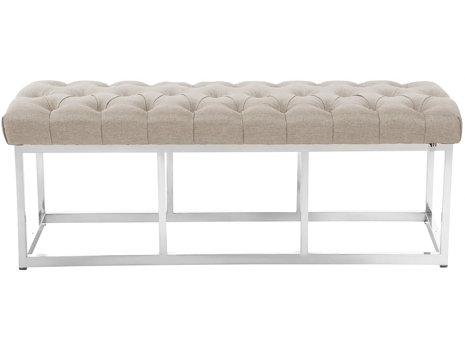 Bankzitting - Stof & Roestvrij staal - creme - Amun