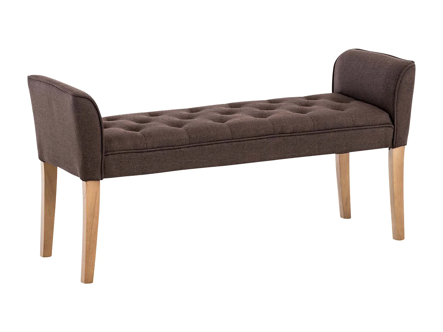 Banquette - Similicuir & Bois - Marron - Cleopatra