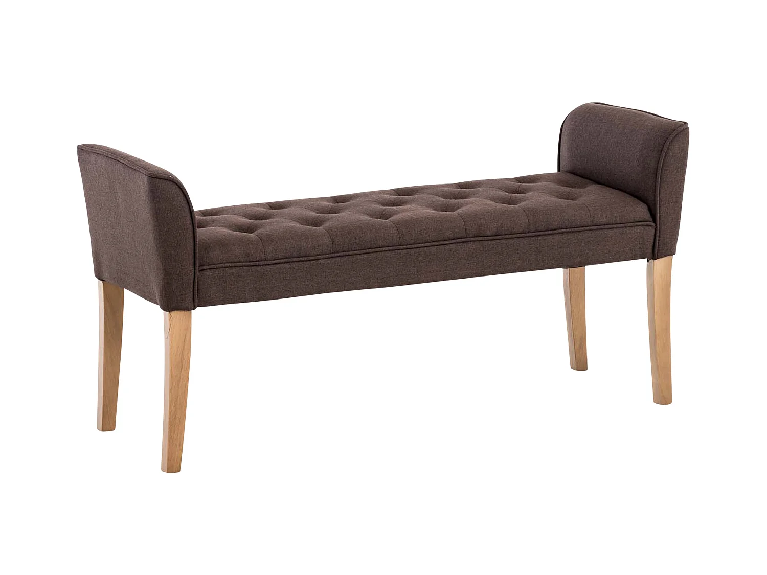 Banquette - Similicuir & Bois - Marron - Cleopatra