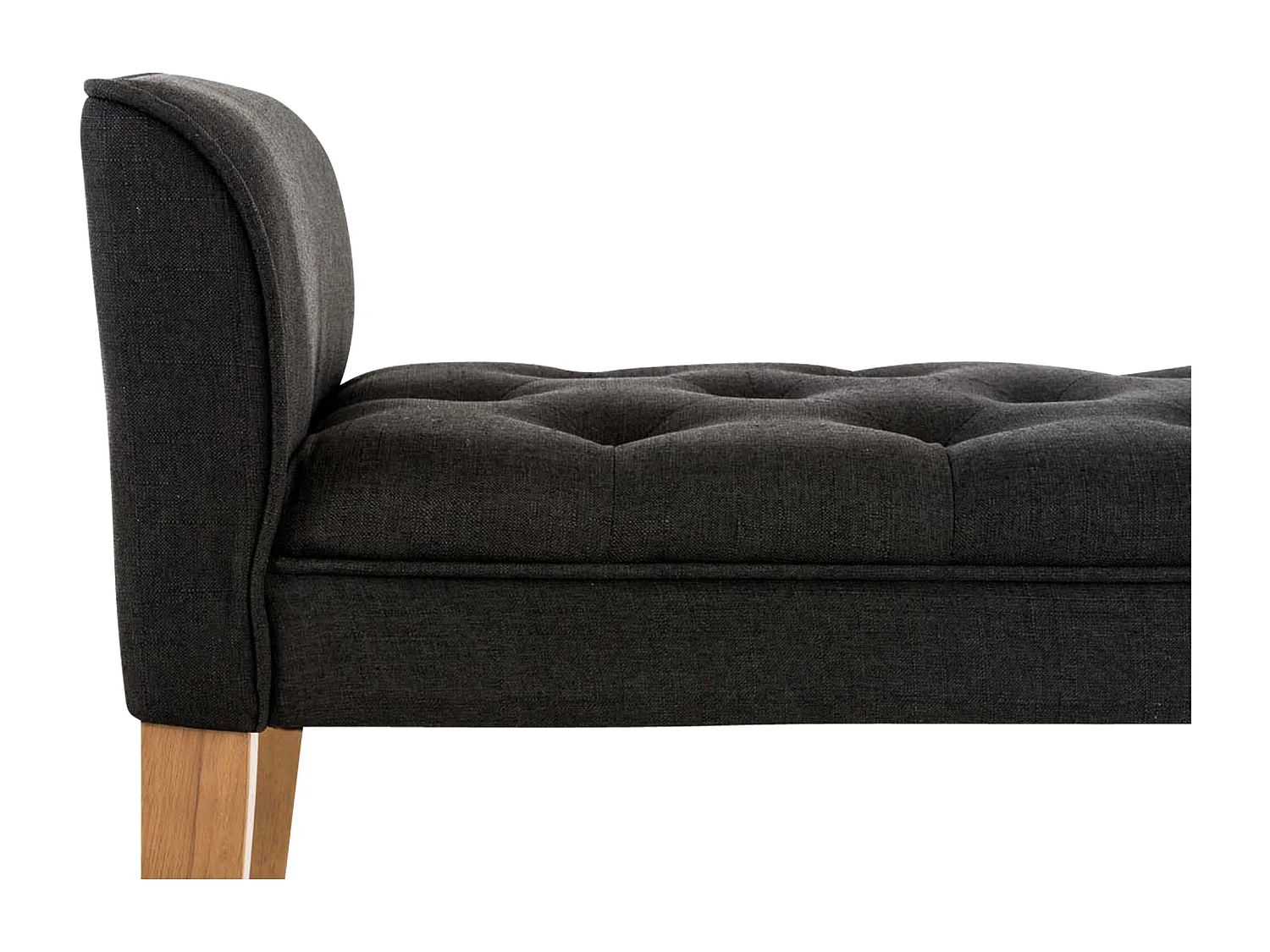 Banquette - Similicuir & Bois - Gris foncé - Cleopatra