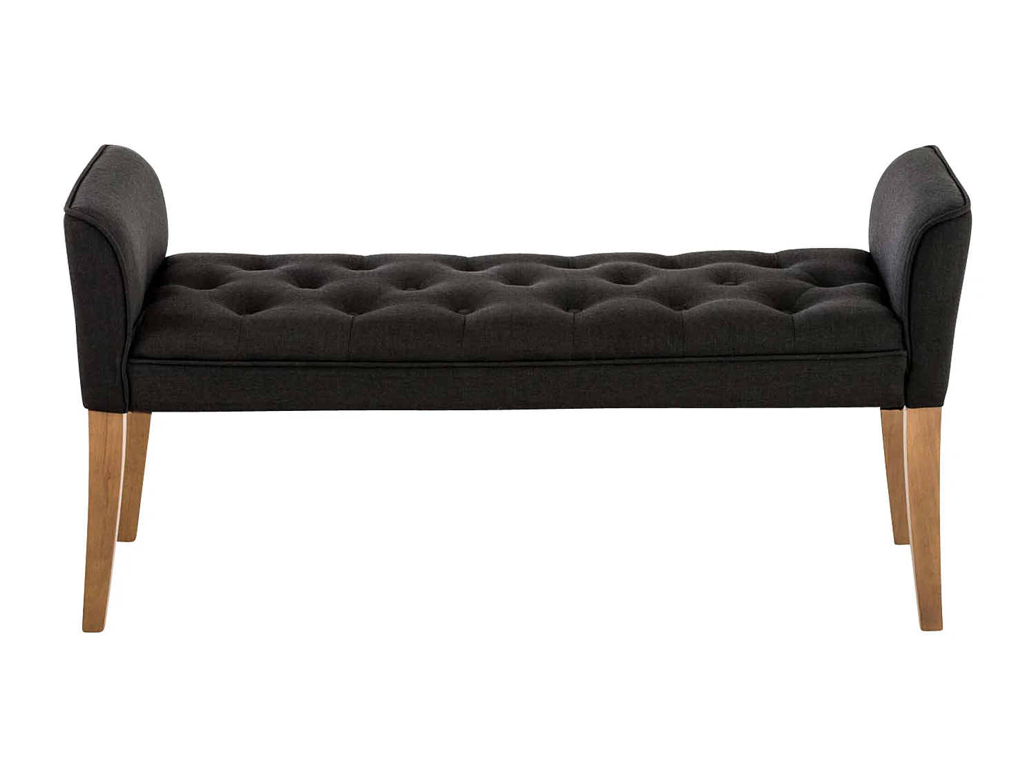 Banquette - Similicuir & Bois - Gris foncé - Cleopatra