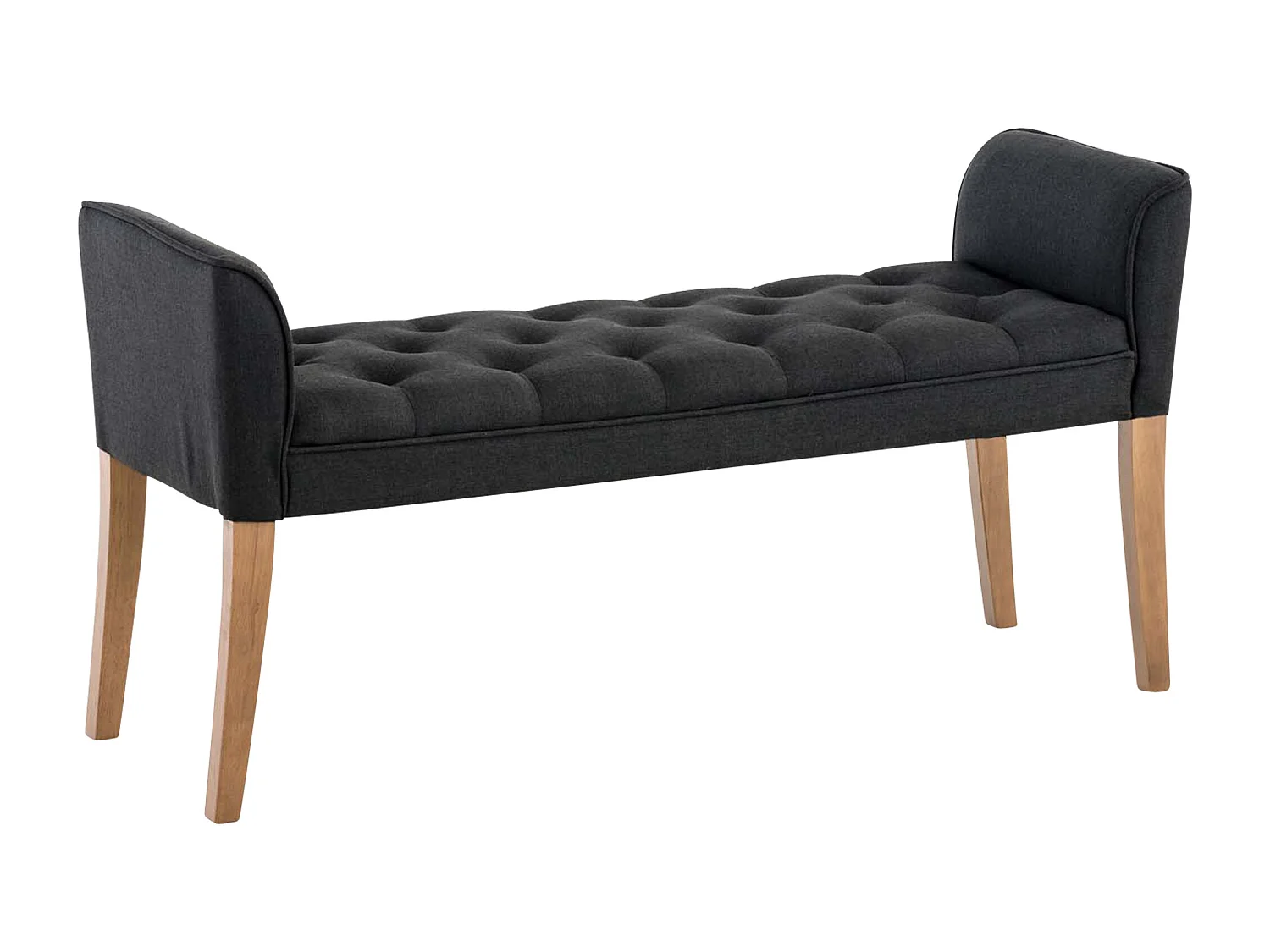 Bankzitting - Kunstleer & Hout - donkergrijs - Cleopatra