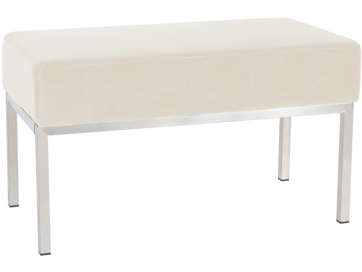 Bankzitting - Fluweel & Roestvrij staal - creme - Lamega