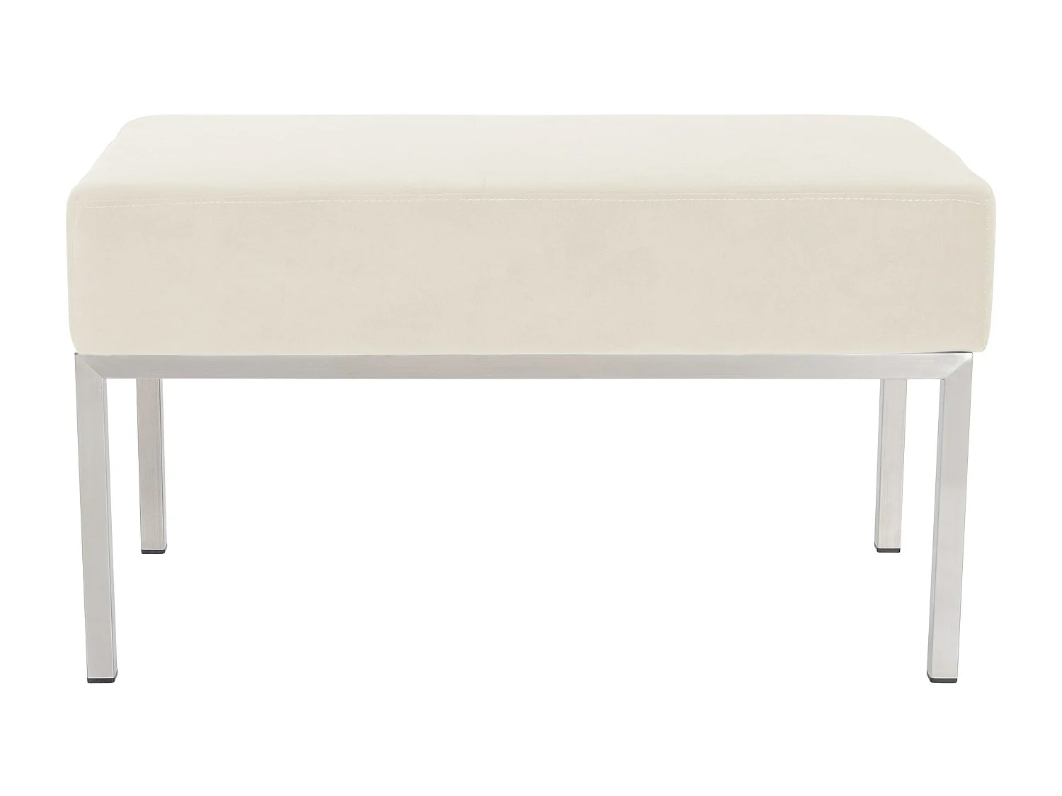 Bankzitting - Fluweel & Roestvrij staal - creme - Lamega