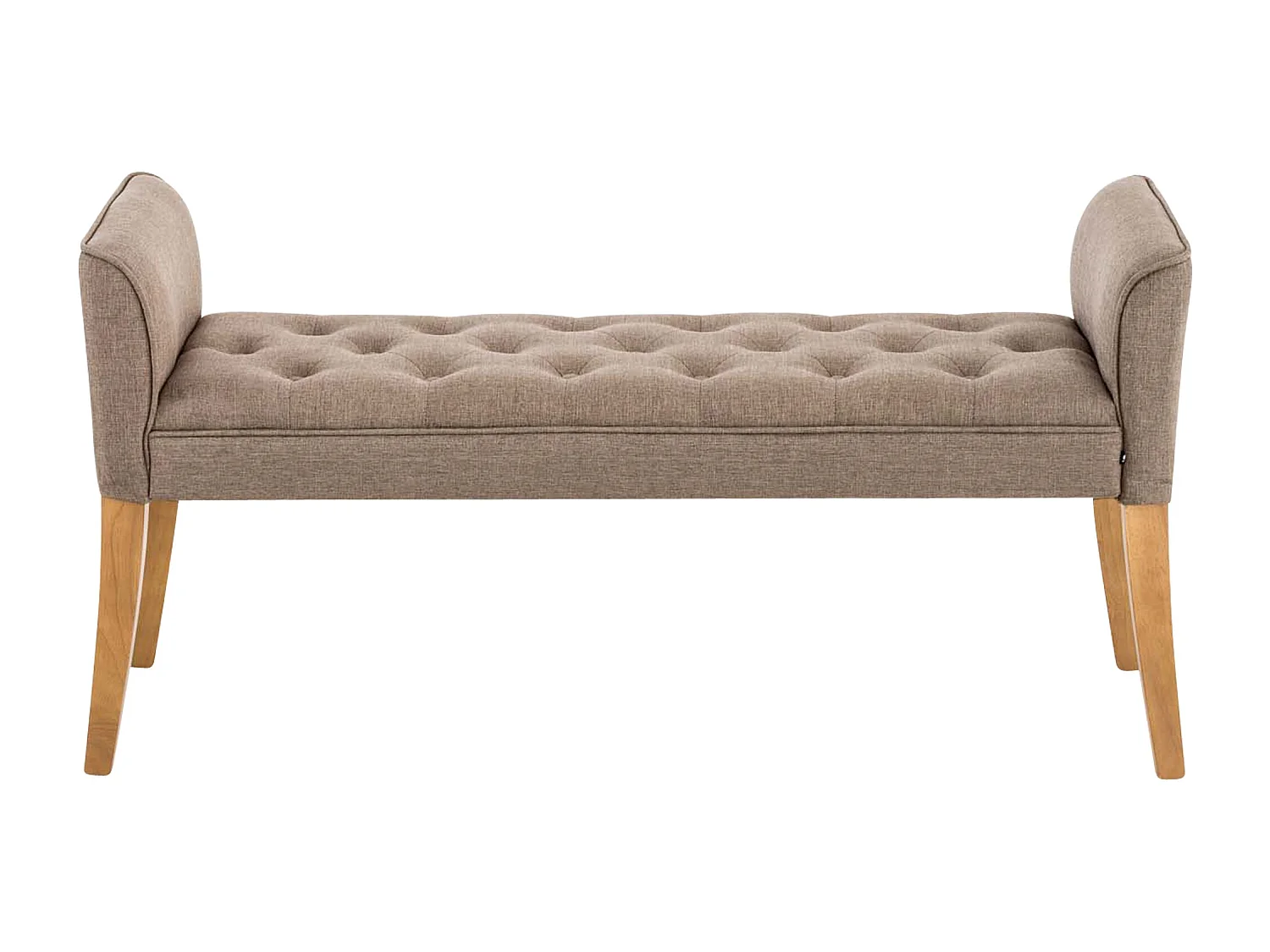 Banquette - Similicuir & Bois - Taupe - Cleopatra