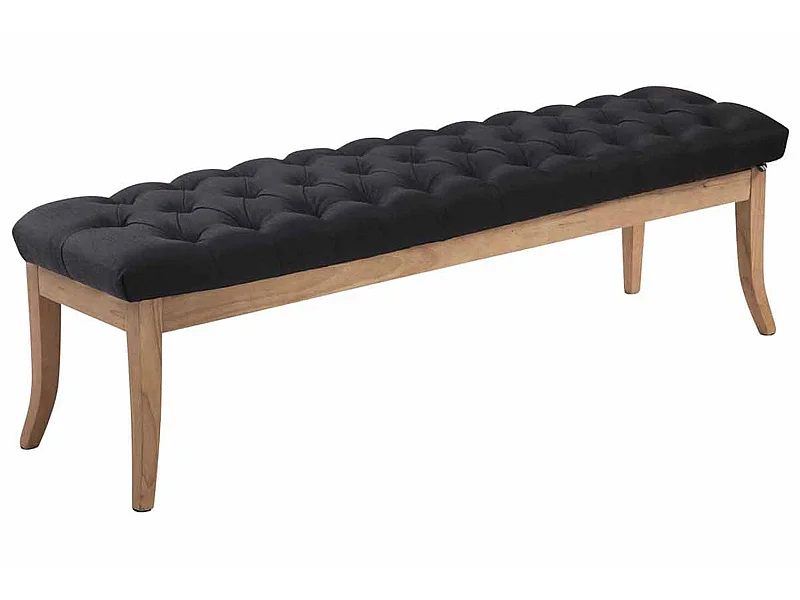 Banquette - Tissu & Bois - Noir - Ramses