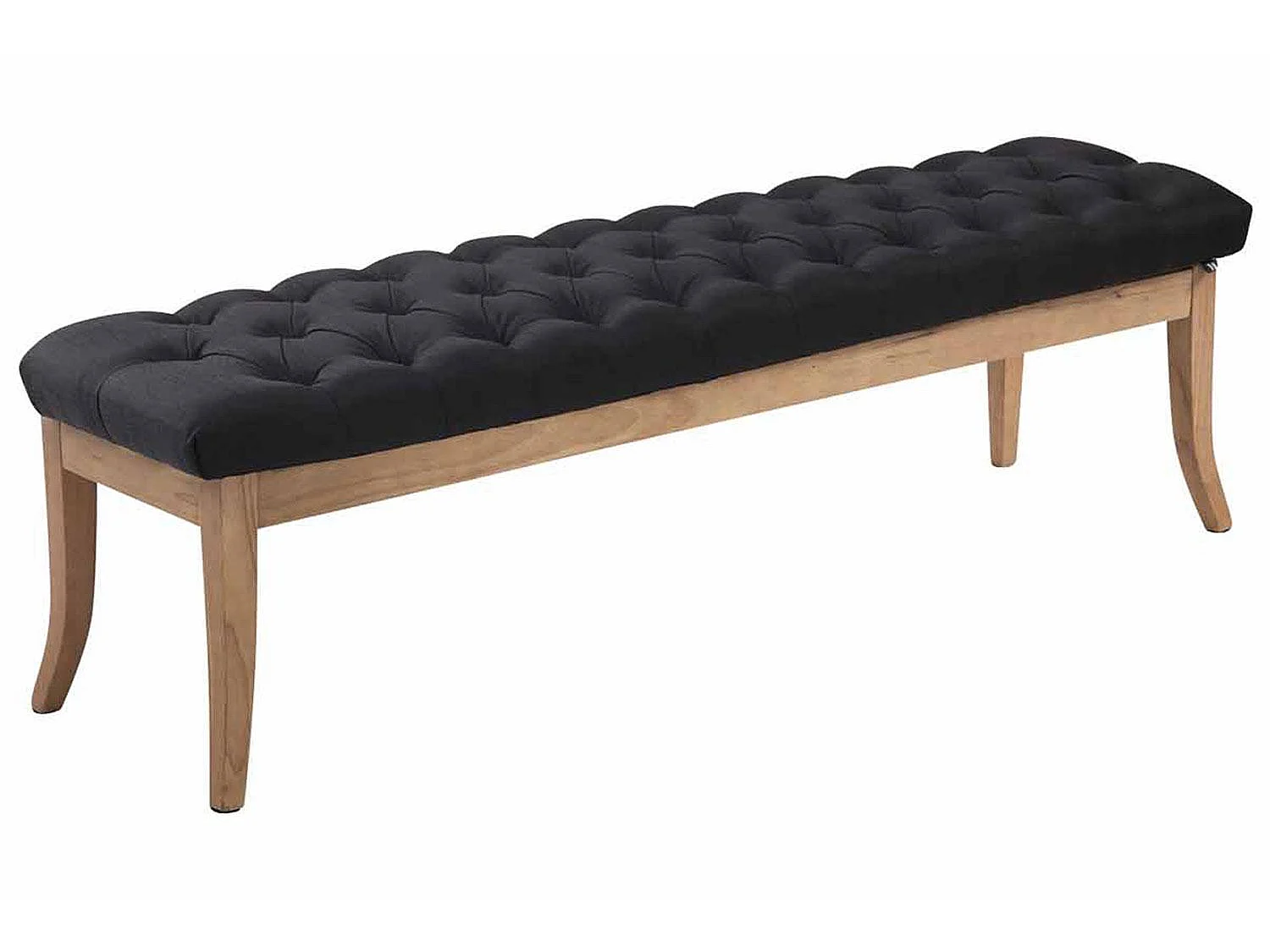 Banquette - Tissu & Bois - Noir - Ramses
