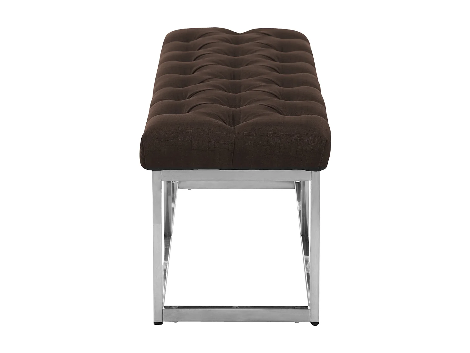 Sitzbank - Stoff & Edelstahl - braun - Amun