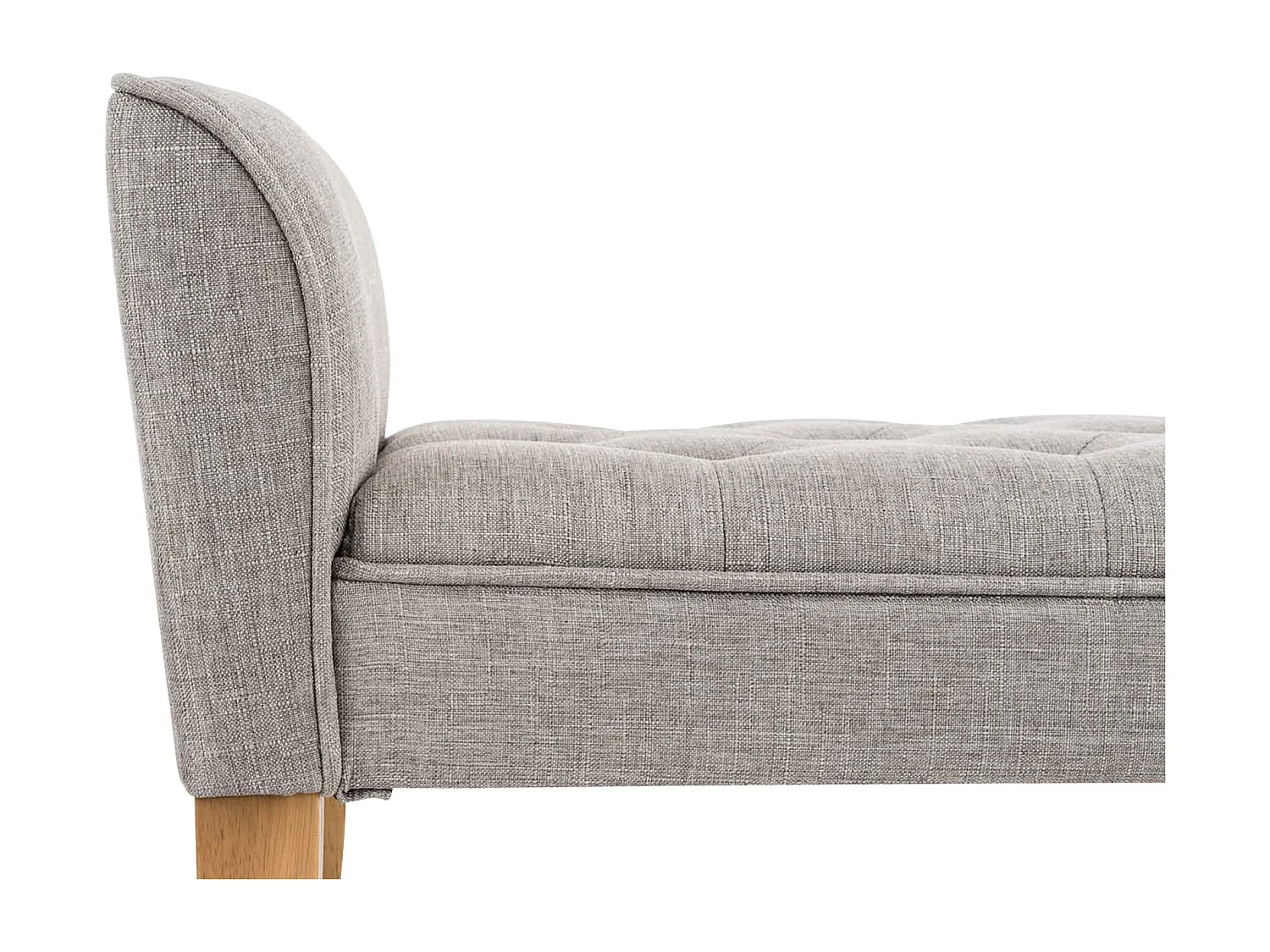 Banquette - Similicuir & Bois - Gris clair - Cleopatra