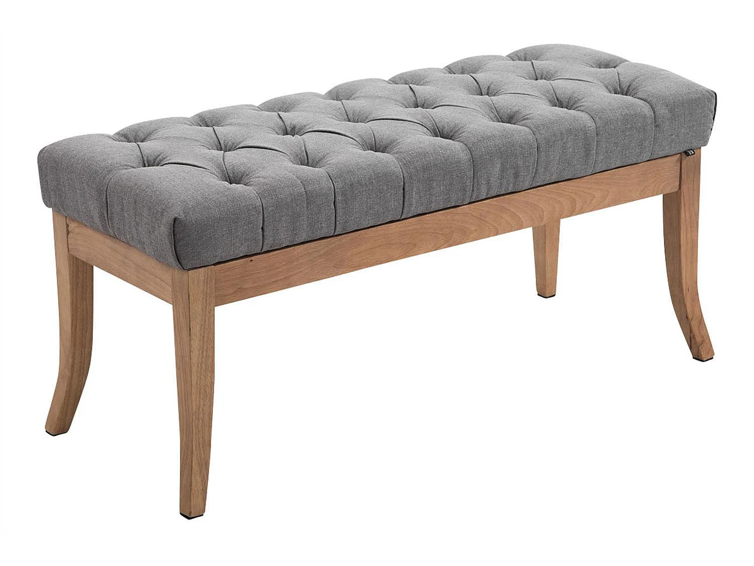 Banquette - Tissu & Bois - Gris - Ramses