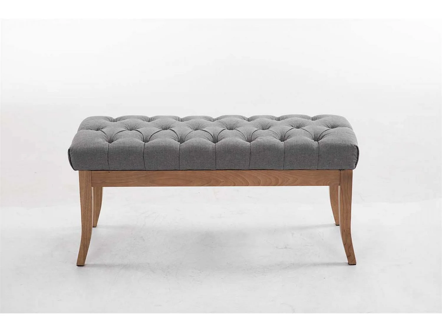 Banquette - Tissu & Bois - Gris - Ramses