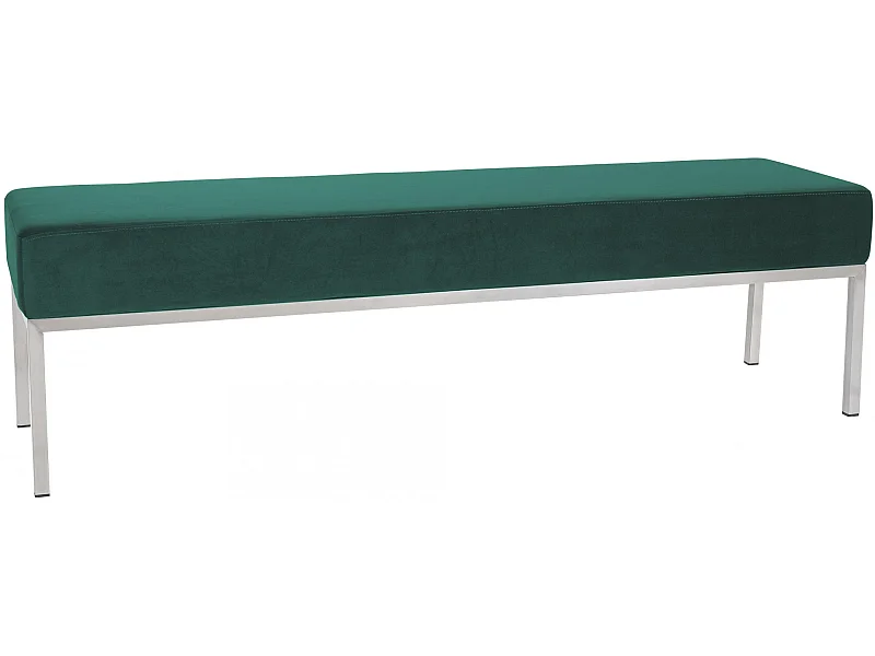 Banquette - Velours & Acier inoxydable - Vert - Lamega
