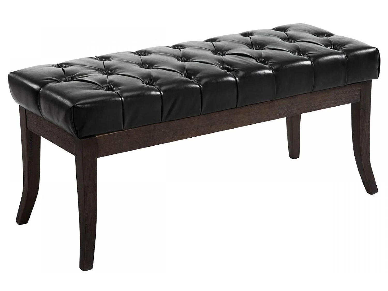 Sitzbank - Kunstleder & Holz - schwarz - Ramses