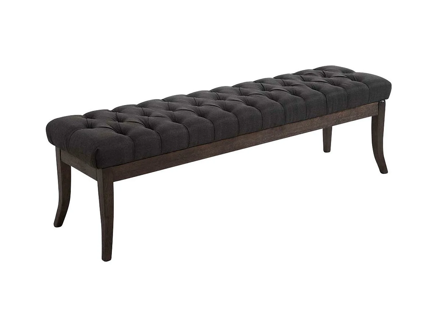 Banquette - Tissu & Bois - Gris foncé - Ramses