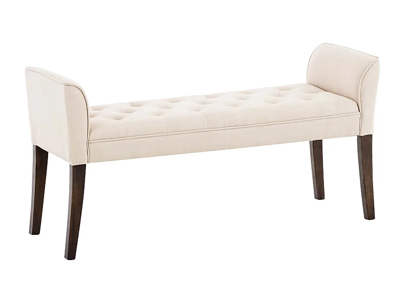 Sitzbank - Kunstleder & Holz - creme - Cleopatra