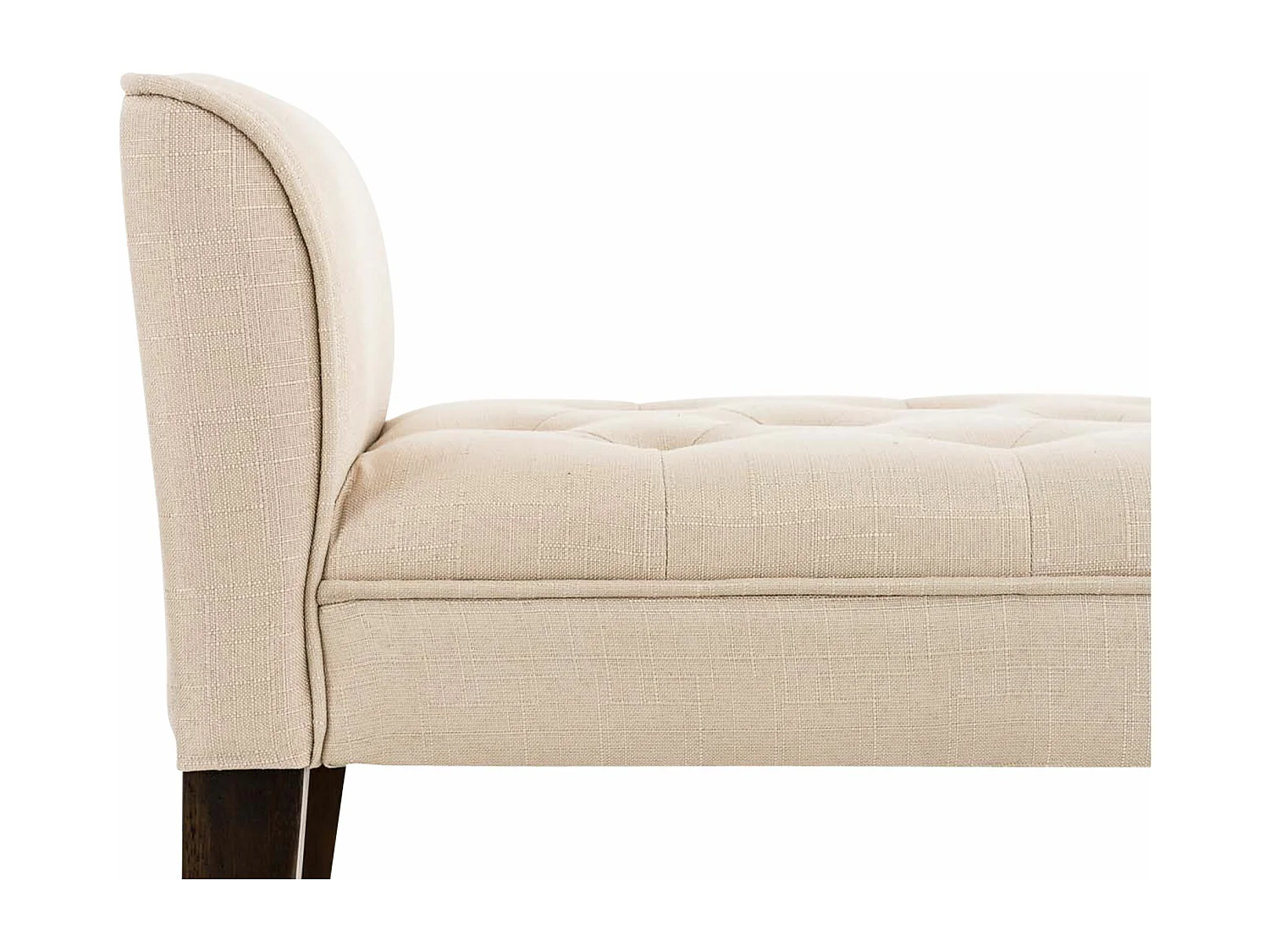 Banquette - Similicuir & Bois - Crème - Cleopatra