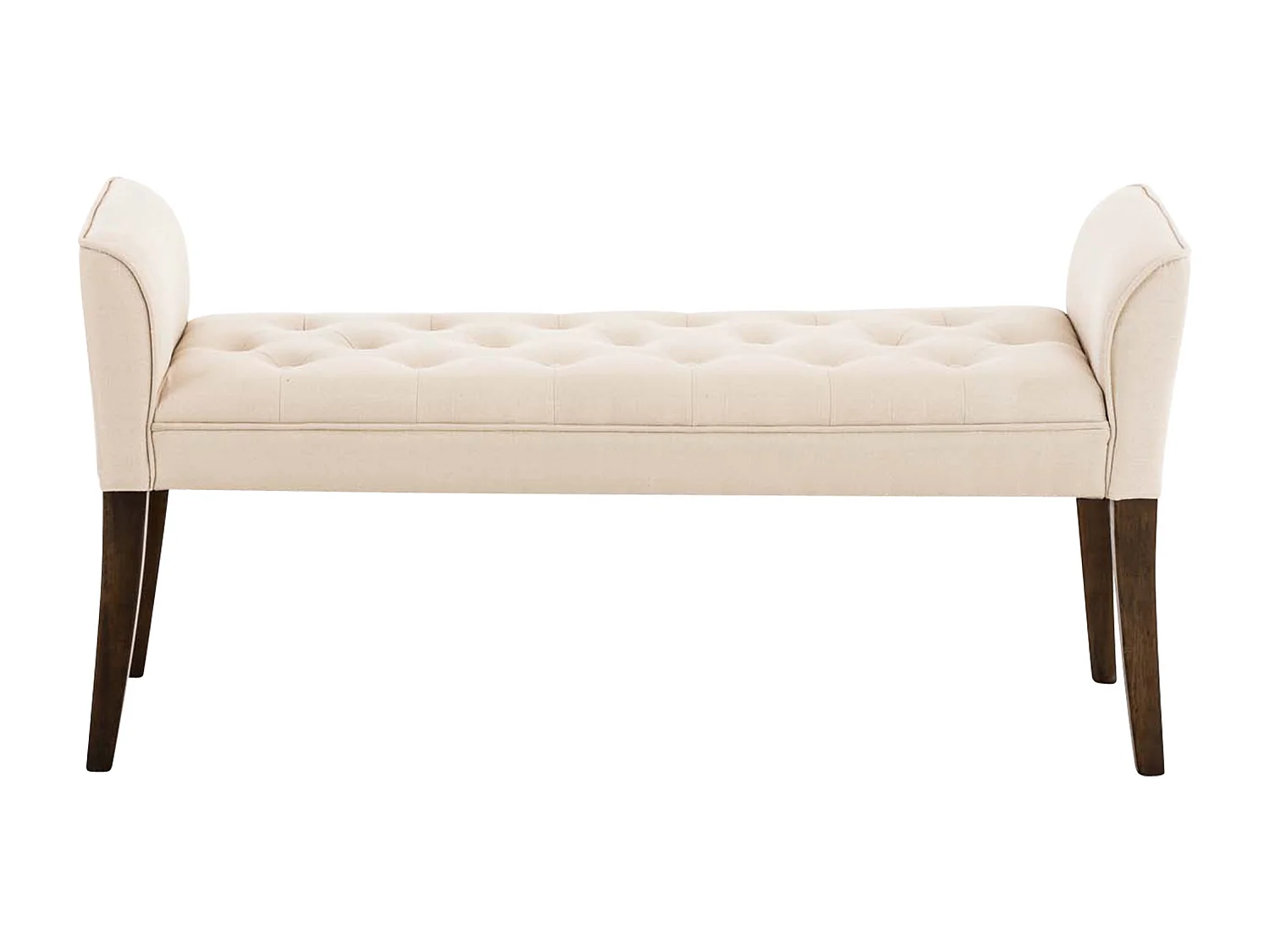 Banquette - Similicuir & Bois - Crème - Cleopatra