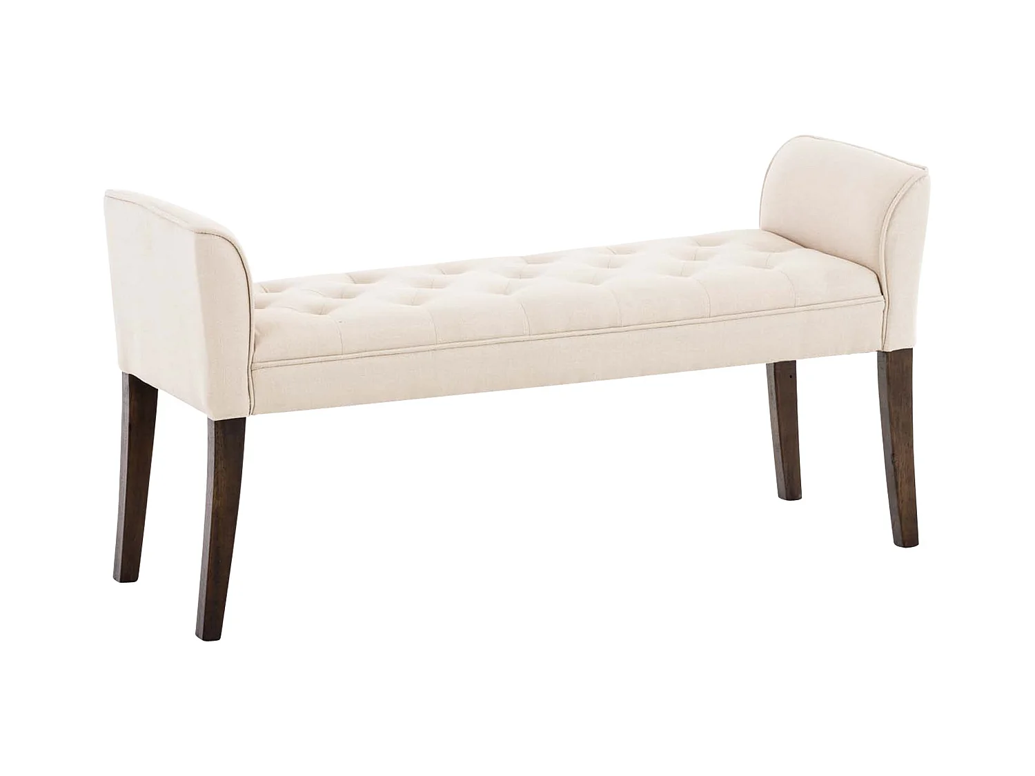 Banquette - Similicuir & Bois - Crème - Cleopatra