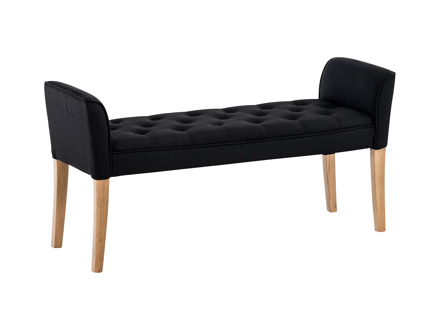 Banquette - Similicuir & Bois - Noir - Cleopatra
