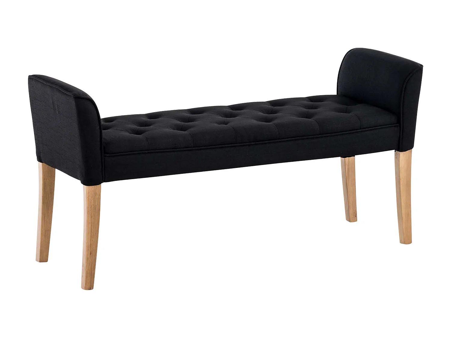 Banquette - Similicuir & Bois - Noir - Cleopatra