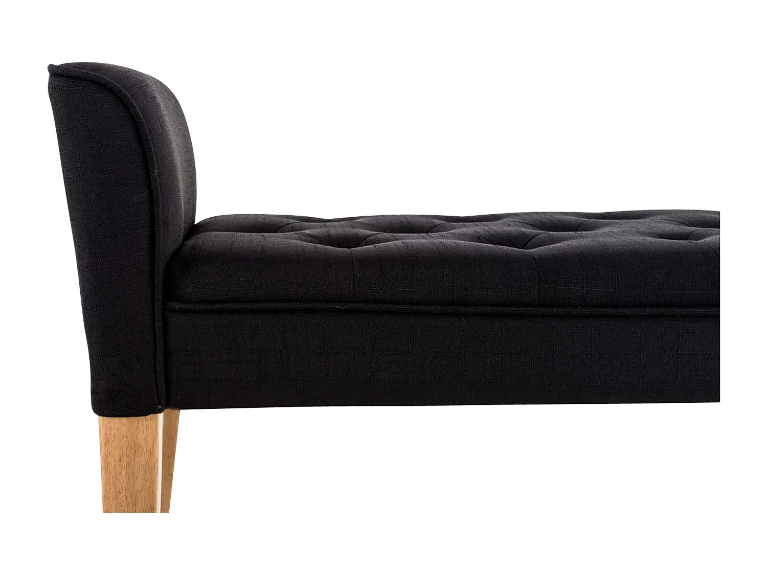 Banquette - Similicuir & Bois - Noir - Cleopatra