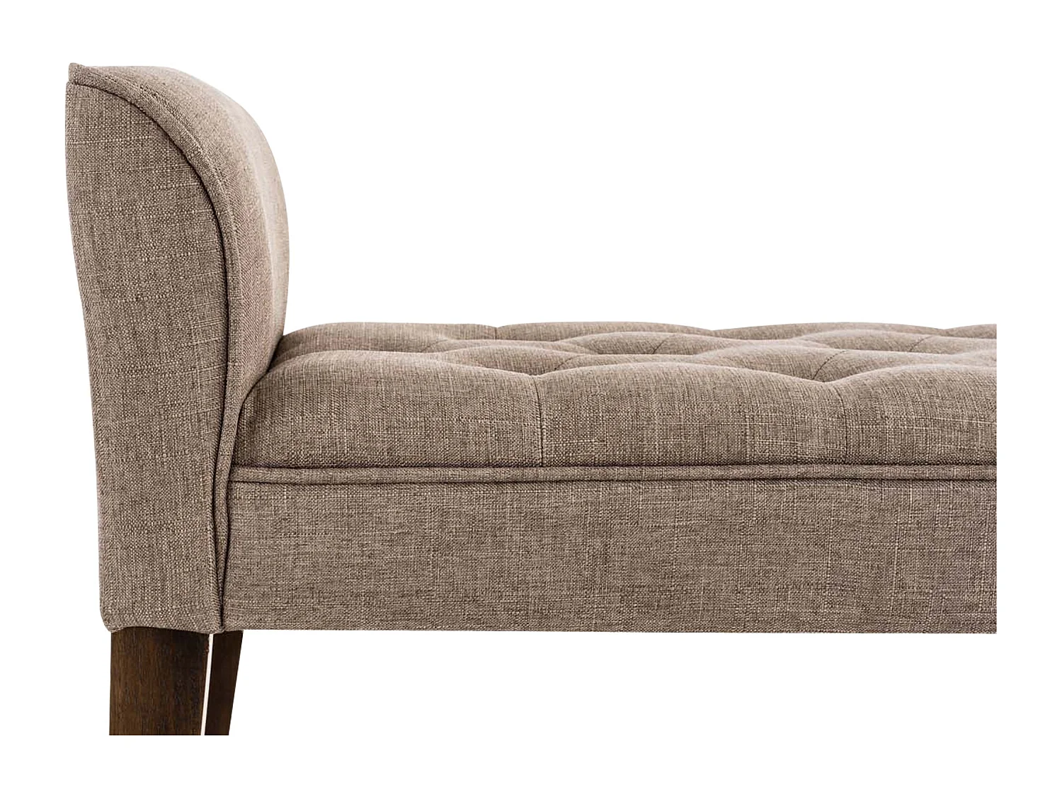 Banquette - Similicuir & Bois - Taupe - Cleopatra