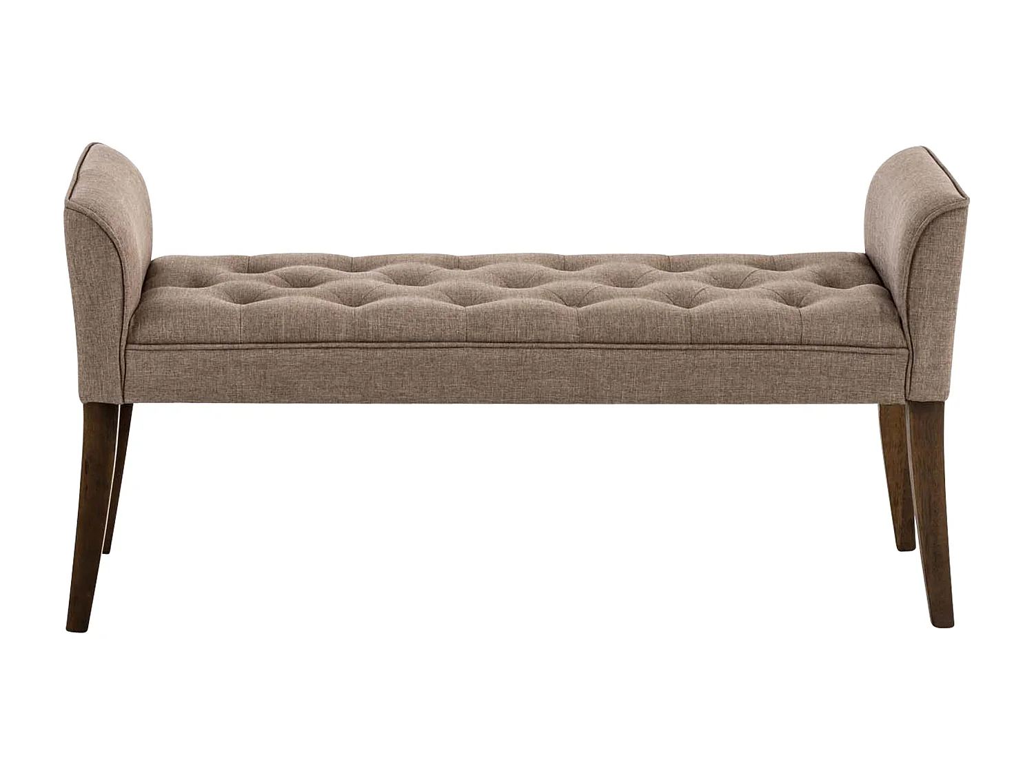 Banquette - Similicuir & Bois - Taupe - Cleopatra